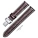 iStrap Calfskin Leather Watch Band Replacement Watch Strap Metal Deployant Color & Width (18mm,19mm, 20mm,21mm,22mm or 24mm)