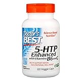 Doctor's Best 5-HTP Enhanced with Vitamins B6 and C, Non-GMO, Vegan, Gluten Free, Soy Free, 120 Veggie Caps