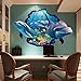 ChezMax 3D Dolphin Wall Art Sticker Removable Wall Decal for Home Decoration