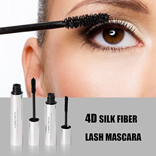 4D Silk Fiber Eyelash Mascara, Waterproof Mascara Cream,Washable Eyelash Extension,Black Eyelash, Long Lasting for Crazy Long Style