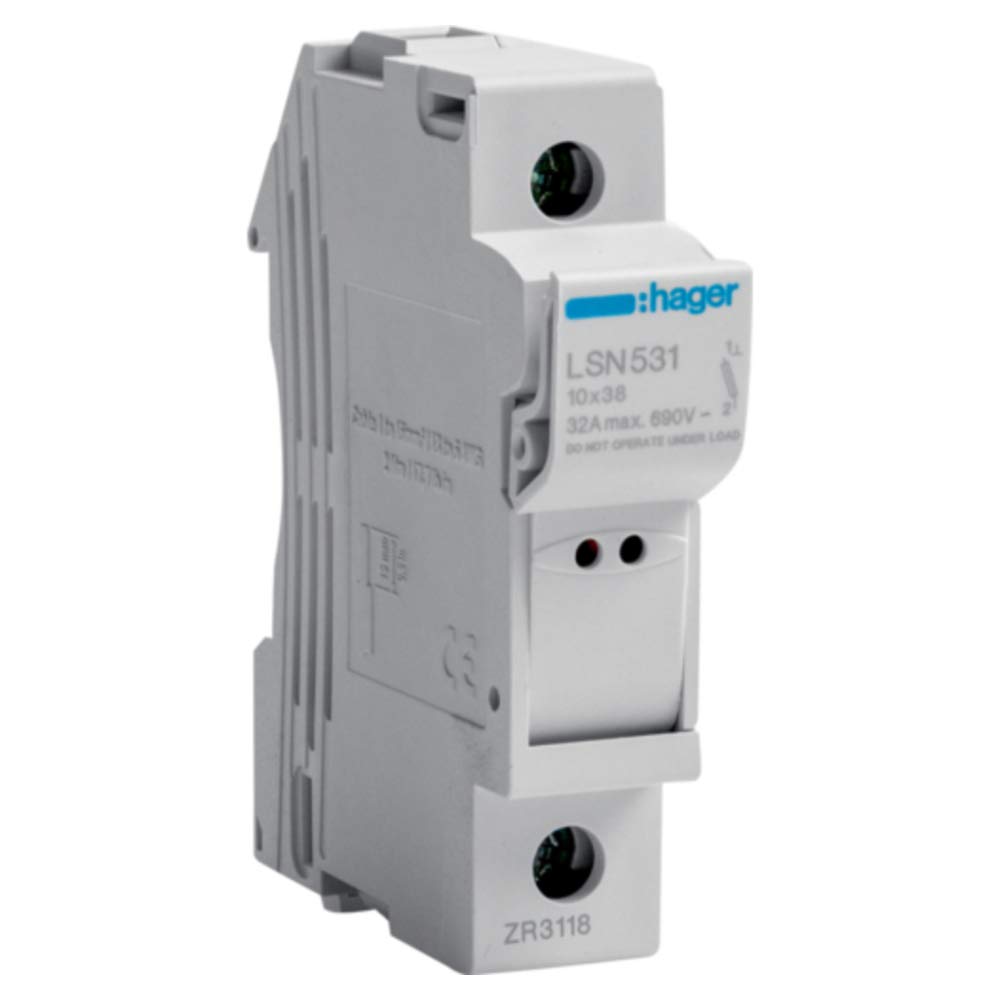 Sectionable Fuse Holder (LSN531) Type L38 1P 32A 1 Module 690V with Melting Indicator