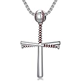 PDTJMTG Baseball Necklace Sterling Silver Bible Cross Verse Philippians 4:13 I CAN DO All Things Baseball Necklace Gift for Men Boy