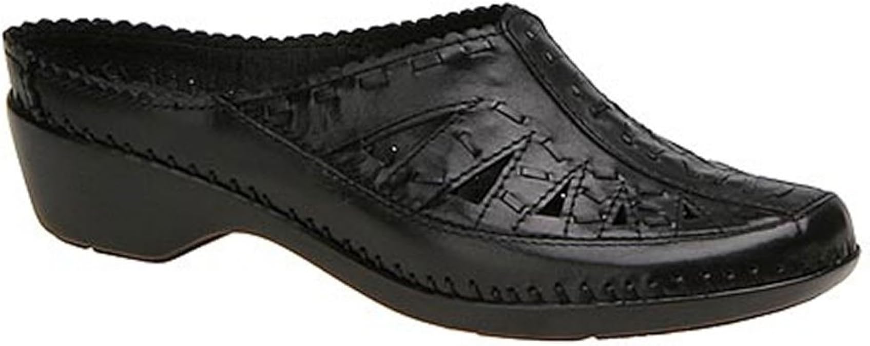 Easy Spirit Womens Dolly Leather Closed Toe Mules, Black