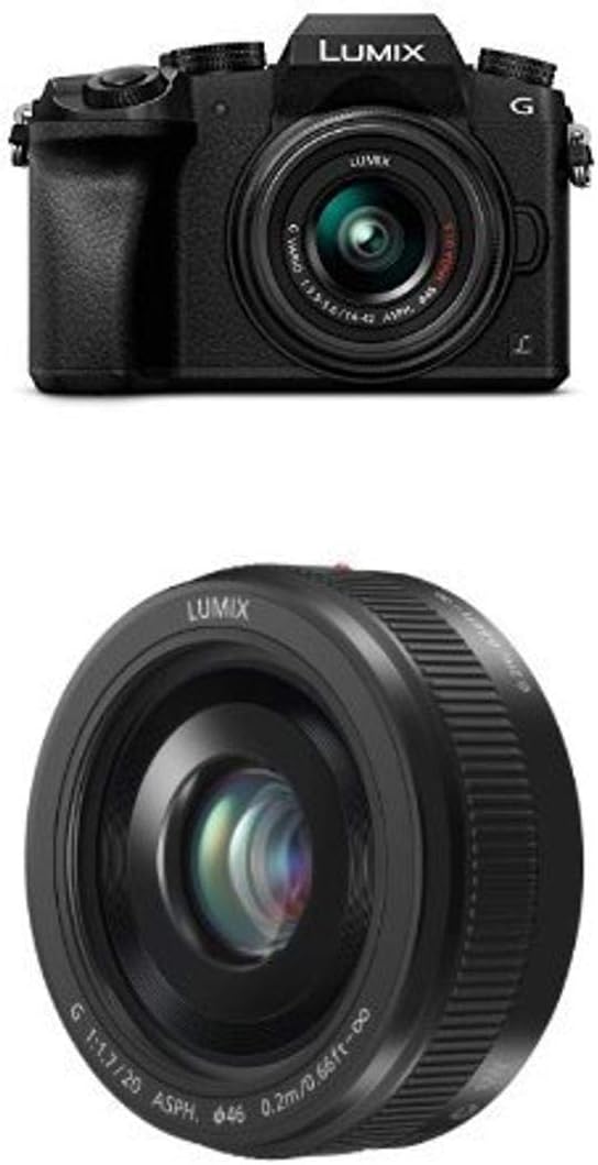 Amazon Com Panasonic Lumix Dmc G7 Mirrorless Digital Camera W Panasonic Lumix G mm F1 7 Ii Asph Lens Bundle Camera Photo