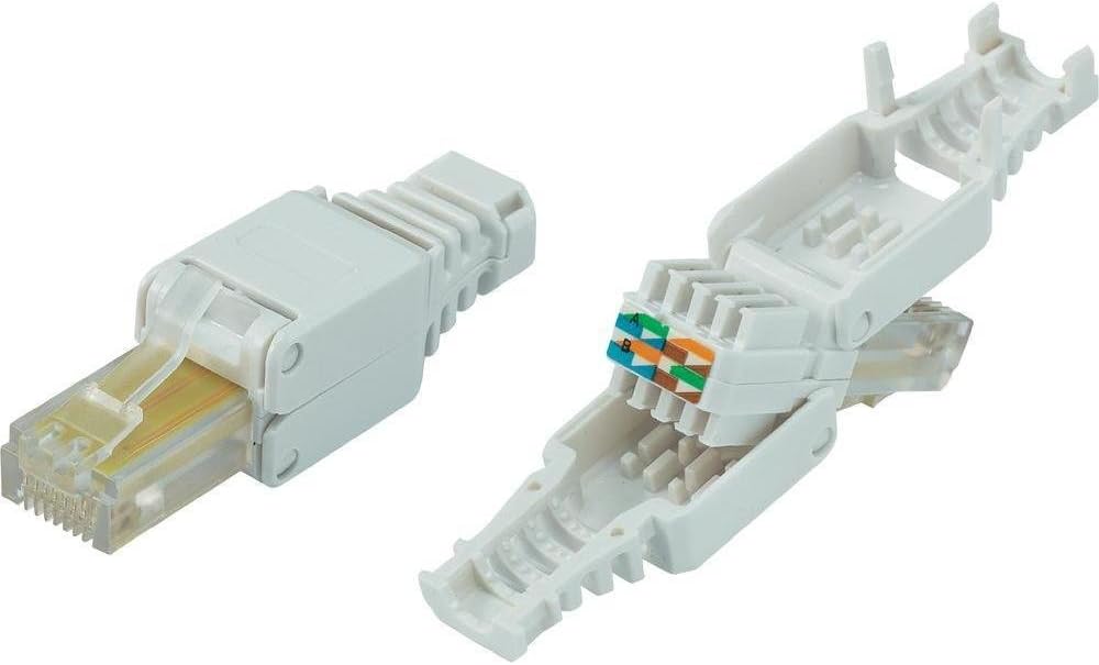 Style Best 20 RJ45 CAT7 Cat6 Network Plugs Tool-Free Stecker Cat. 7 6