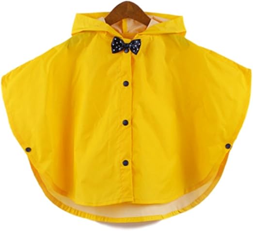 Amazon Co Jp しあわせ倉庫 リボンが可愛い キッズ レインコート ポンチョ カッパ 子供 通学 通園 男の子 女の子 イエロー 服 ファッション小物