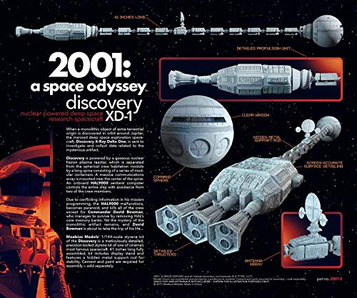 Moebius Models 2001-3 2001 Space Odyssey - Discovery XD-1 1/144 Scale Model Kit