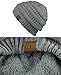 C.C Unisex Chunky Soft Stretch Cable Knit Warm Fuzzy Lined Skully Beanie, Light Melange Gray