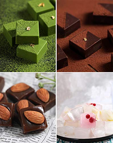 image for Lawei 2 Pack 24 Cavity Brownie Silicone Mold - Square Cake Mold for Ca