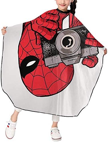 Xzcxyadd Spider-Man Children Barber Salon Cape for Kid Styling Hair Cut Hairdresser Profession Barbershop Supplies Bib 3947 in