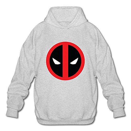 Men's Deadpool Logo 2016 Movie Design Hoodies Sweatshirt Ash Size M By Xuruw