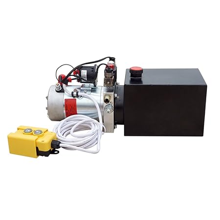 DCHOUSE Hydraulikpumpe, hohe Qualität, doppelwirkend, 12 V, Kippanhänger