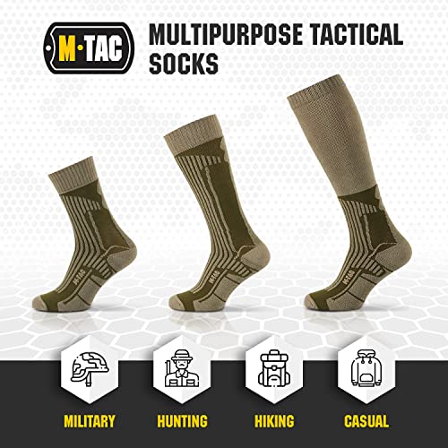 MTac Knee High Tactical Socks 2 Pack Military Lightweight Coolmax