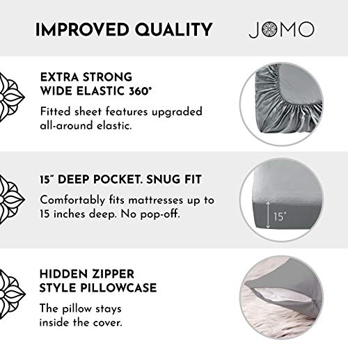 4-Piece-Bamboo-Sheets-100-Organic-Bamboo-Sheets-Luxury-Bamboo-Sheet-Set-Soft-Cooling-Bed-Sheets-Gray-Queen