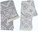 Bersuse 100% Cotton Teotihuacan Turkish Towel Beach Towel Bath Towel Dual Layer Peshtemal Beach Blanket Beach Essentials - 37x70 Inches, Silver Grey