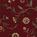 Machine Washable Floral Leaves Design Non-Slip Rubberback 2x7 Traditional Runner Rug for Hallway, Kitchen, Bedroom, Living Room, 1'10