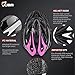 JBM international JBM Adult Cycling Bike Helmet Specialized for Mens Womens Safety Protection Red/Blue/Yellow (Black & Pink, Adult)