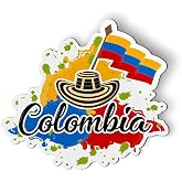 Colombia Country - 5" Magnet for Car Locker Refrigerator