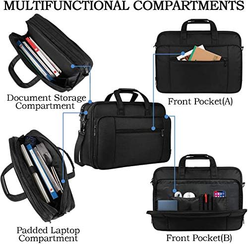 17 Inch Laptop Bag, Large Business Briefcase for Men Women, Taygeer Travel Laptop Case Shoulder Bag, Waterproof Expandable Computer Messenger Bag, Durable Carrying Case Fits 17 in Laptop and Notebook 2 17 Inch Laptop Bag, Large Business Briefcase for Men Women, Taygeer Travel Laptop Case Shoulder Bag, Waterproof Expandable Computer Messenger Bag, Durable Carrying Case Fits 17 in Laptop and Notebook
