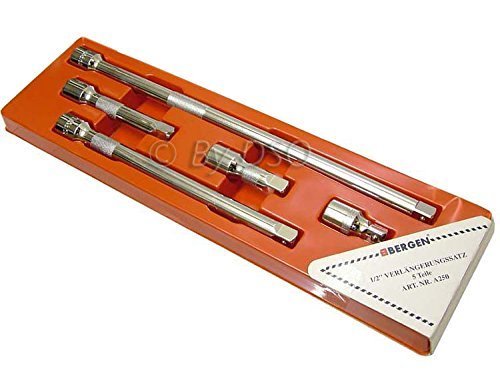 US Pro Professional 5 Piece 1/2 inch Drive Straight Extension Bar Set B4027