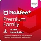 McAfee+ Premium Family Unlimited Devices | AntiVirus Software 2026 for Windows PC & Mac, AI Scam Detection, VPN, Parental Controls, ID Monitoring |1-Year Subscription with Auto-Renewal | Download
