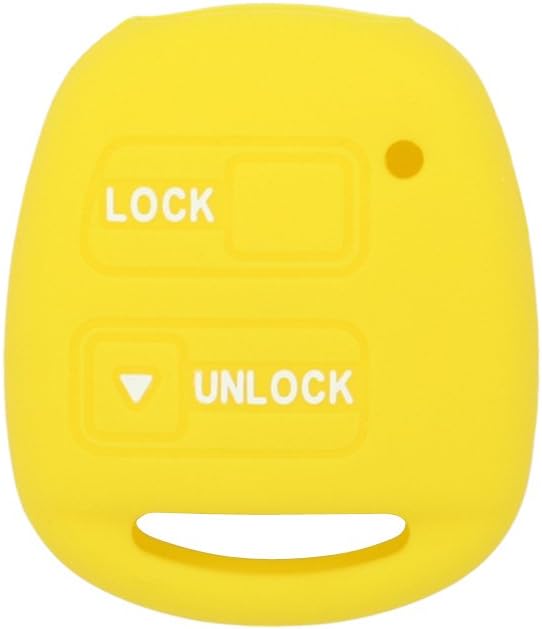BROVACS Silicone Cover Protector Case Holder Skin Jacket Compatible with TOYOTA LEXUS 2 Button Remote Key Fob CV2421 Yellow