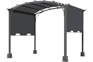 AMADECOHOME 85'' x 208'' Universal Pergola Replacement Cover for Doubleton Steel Pergola L-PG080PST, Waterproof Sunshade Canopy Top for Patio Gazebo, Deck, Porch, Yard, Outdoor Cover Only (Grey)