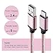 Samsung Galaxy S8 Charger Cable, BeneStellar 2-Pack 5ft / 1.5m USB 3.1 Type C Nylon Braided Cord for Samsung Galaxy S9 / Note 8 / S8 / S8 Plus, LG V20, Nintendo Switch, Google Pixel and More (Pink)