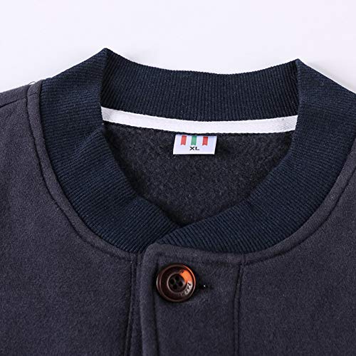 Clearance Sale! Caopixx Jackets for Men's Autumn Winter Classic Outdoor Baseball Hoodie Jacket Coat - Thumbnail 3