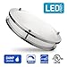 OSTWIN 18 Inch LED Flush Mount Ceiling Light, 28W (225W Equivalent), 1960 Lm, Dimmable Close to Ceiling Light Fixture for Kitchen Hallway Laundry, Brushed Nickel, 4000K, Energy Star, ETL