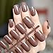 CoolNail Coffee Brown False Nails Tip Chocolate UV Effect Fake Nail Full Cover Medium Length Square ABS Artificial DIY Nail Manicure