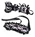 Finov Black Pink Lace Blindfold and Restraint Handcuffs Set