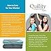 Quility Premium Kids Weighted Blanket & Removable Cover | 10 lbs | 41”x60” | for a Child Between 90-120 lbs | Premium Glass Beads | Cotton/Minky | Grey/Aqua Color