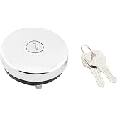 United Pacific S1301 Triple Chrome Vented Locking Gas Cap w/2 Keys for Various 1947-71 Chevy &amp; Ford Vehicles, All Metal Cap &ndash; One Cap w/2 Keys