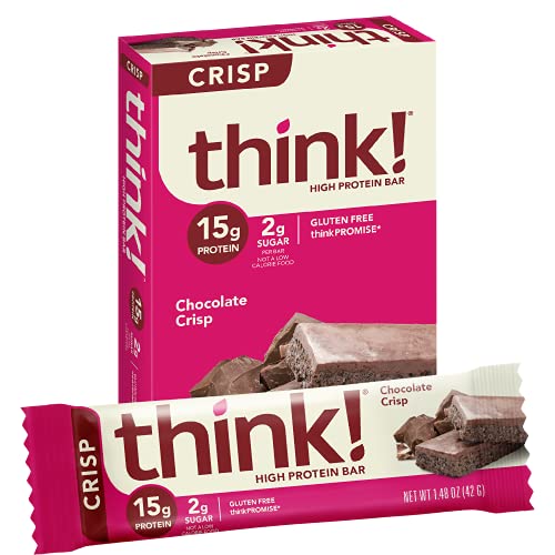 THINK think Protein Bars High Protein Snacks, gluten Free Energy Bar