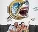 Kathson Removable 3d Cartoon Animation Fierce Shark Art Mural Vinyl Waterproof Wall Stickers
