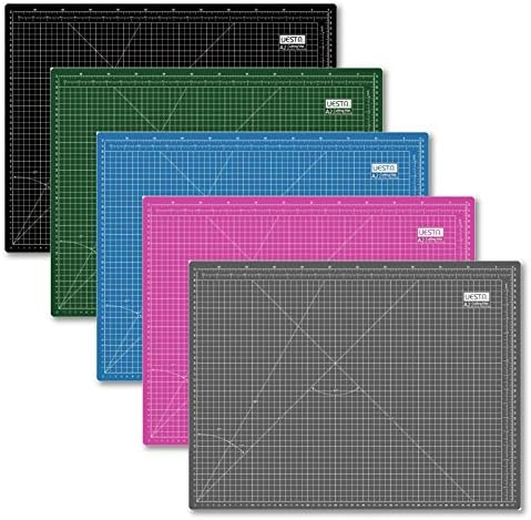 PVC A2 Cutting Mat - A2 5 Layers PVC (24L x 18W Inch) (600 x 450 mm), Colorful Self Healing Cutting Mat Craft Fabric Quilting Sewing Scrapbooking One Sided Art Project (Set of 1) UESTA (Pink)