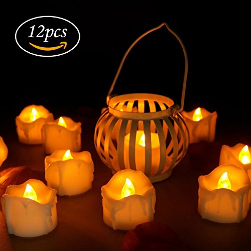 Flameless Candles, KKtick 12PCS LED Tea Light Candles with Timers, Battery Operated 6 Hours On and 18 Hours Off LED Candles for Wedding, Birthday, Party, Christmas