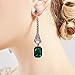 BABEYOND 1920s Flapper Earrings 20s Great Gatsby Earrings Vintage 20s Flapper Accessories Gatsby Costume Accessories (Green-1)