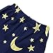 DHASIUE Cartoon Girls Pajamas Cotton Short Pajama Set Little Kids Sleepwear Clothes Size 1-7 Years (6-7 Years, Dark Blue (Moon and Stars))