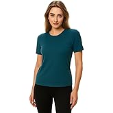 SHEEP RUN 100% Merino Wool T Shirt for Women Breathable Wicking Casual Travel Base Layer Shirt