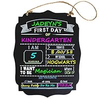 color mogu First Day School Chalkboard - Back to School Sign 1st Day School Stats Photo Prop (Markers Sold Separately)