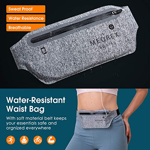 Bum tas voor vrouwen mannen, heuptas, lichtgewicht waterdichte loopriem voor telefoon met hoofdtelefoongat, verstelbare… - Image 4