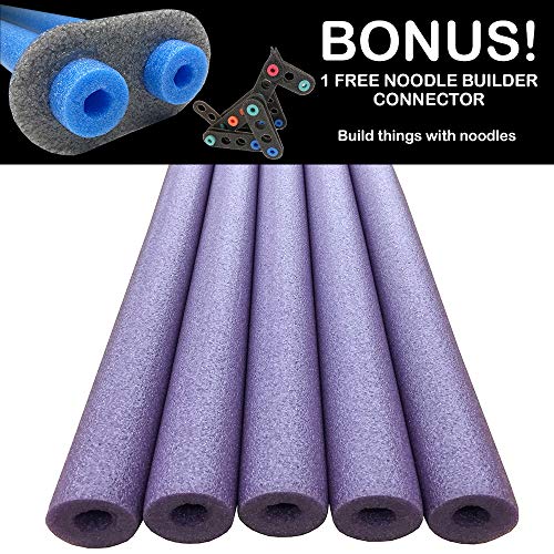 Oodles of Noodles Deluxe Foam Pool Swim Noodles 5 Pack 52 Inch