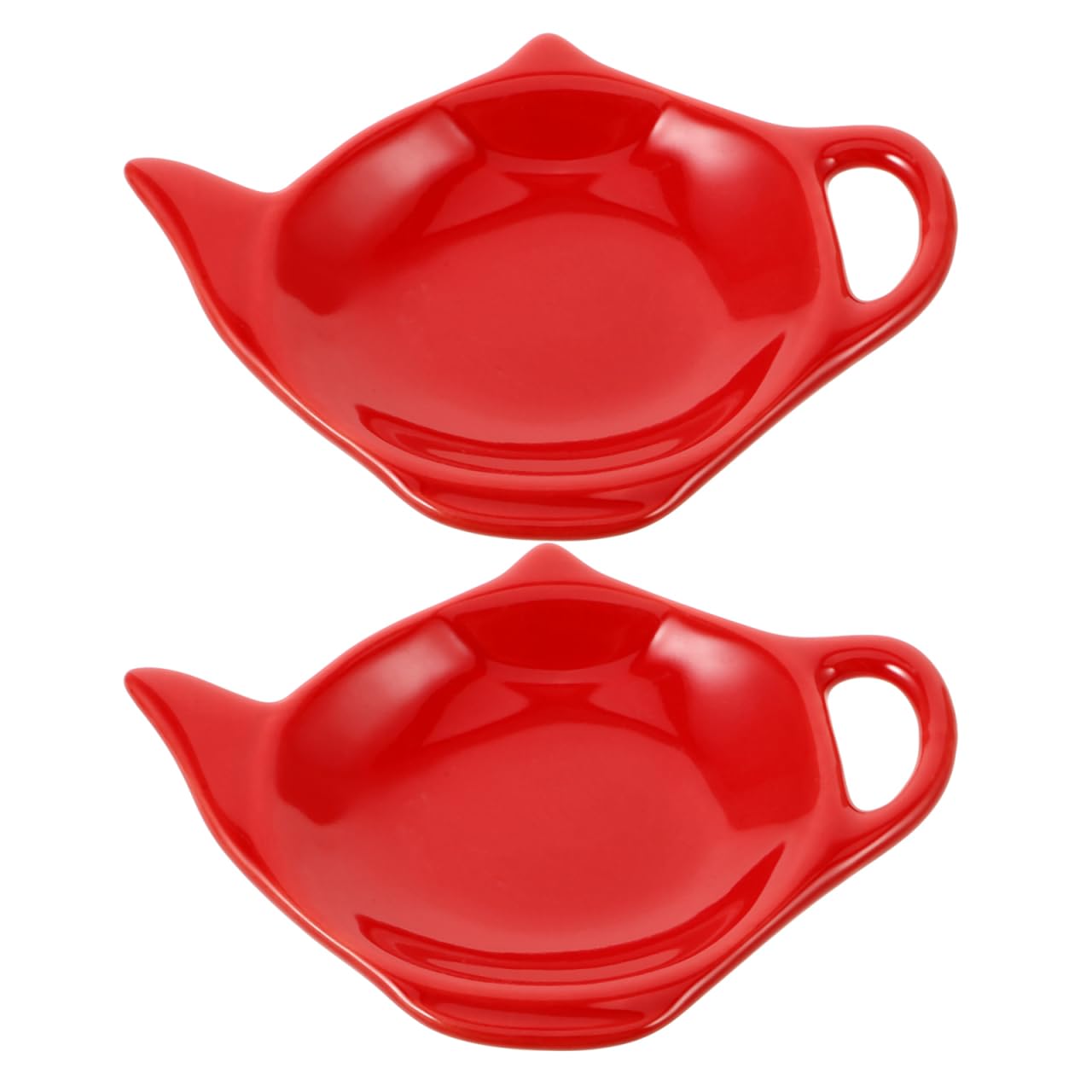 UTHCLO 2Pcs Ceramic Teabag Holder Dish Teapot Reusable Teabag Bin for Used Teabags Kitchen Utensil Organizer Teabag Storage Solution