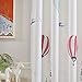 Melodieux Hot Air Balloon Window Thermal Insulated Grommet Top Curtains for Kids Room, 52 by 84 inch, Cream White (1 Panel)