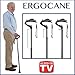 As Seen On TV Ergocane By Ergoactives. Fully-adjustable Ergonomic Cane (Black/Glossy)
