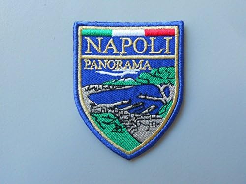 PATCHMANIA Patch, Embroidered Iron on Applique Patch, Napoli Panorama Citta 'Iron on Applique Patch Iron on Applique Embroidered Iron On Applique Patch cm.5.5Â x 7,