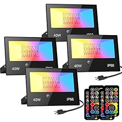 LED Flood Light Outdoor 400W Equivalent, RGB