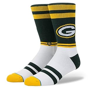 Stance M558C17GRE Men’s Packers Tigerstripe Socks 51d ZSZGaJL